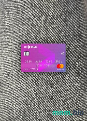 Morocco CIH bank wygląd zdjęcia mastercard skan PSD + zdjęcie